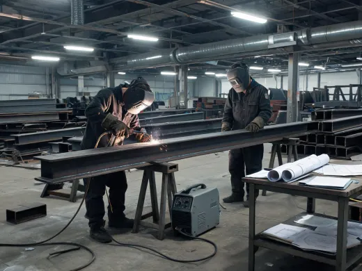 Construction steel welding